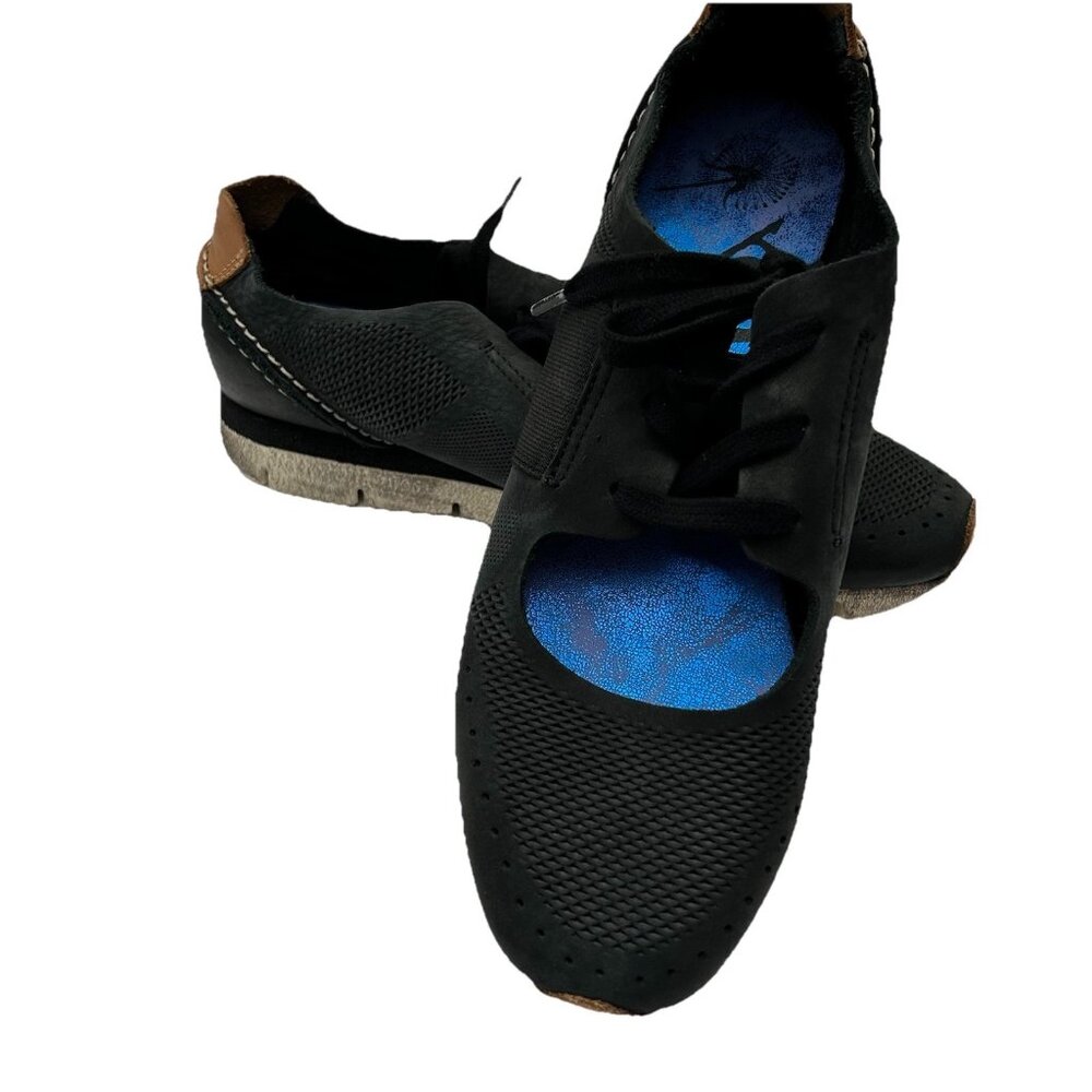 OTBT Stardust Sneaker Leather Black Womens Size 10M Athletic Shoes Lace-up - Picture 2 of 11